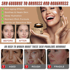 GOGIFTGO closeup honey swirls visible in balm adding vitamin E and moisture benefit