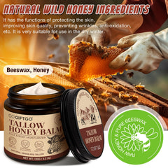 GOGIFTGO balm warmed on palm ready for application to hydrate skin benefit