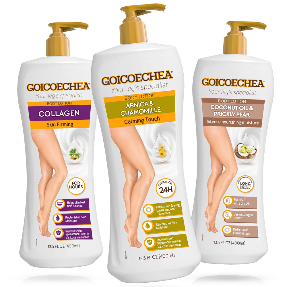 Goicoechea front pack view showing three 13.5 fl oz bottles for easy selection