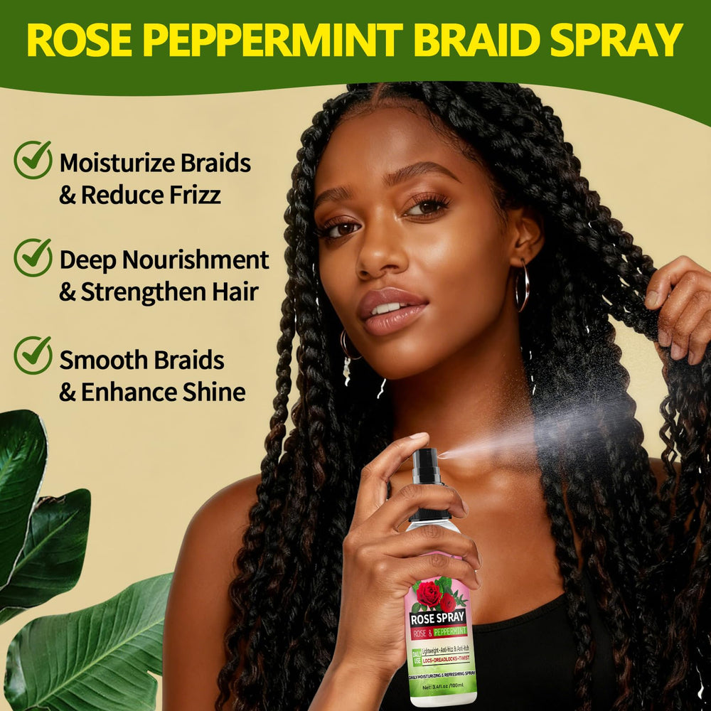 Goiple passion fruit spray being misted on scalp for cooling relief