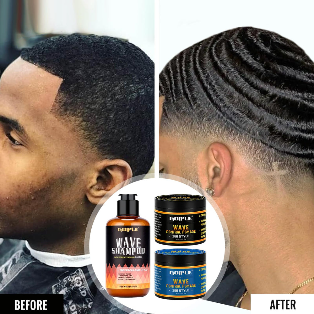 Goiple before and after waves comparison, shows clearer, more defined pattern