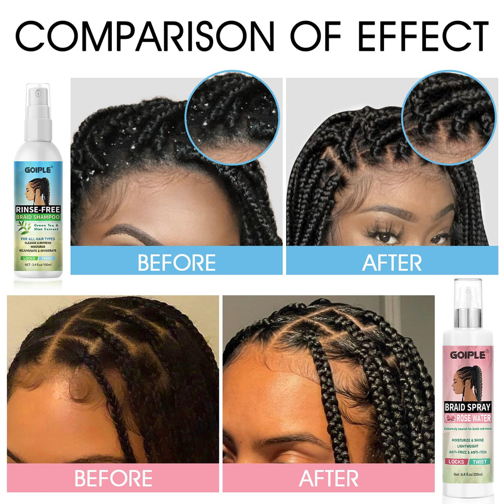 Goiple close detail of smooth braid edges illustrating frizz control and sealed ends