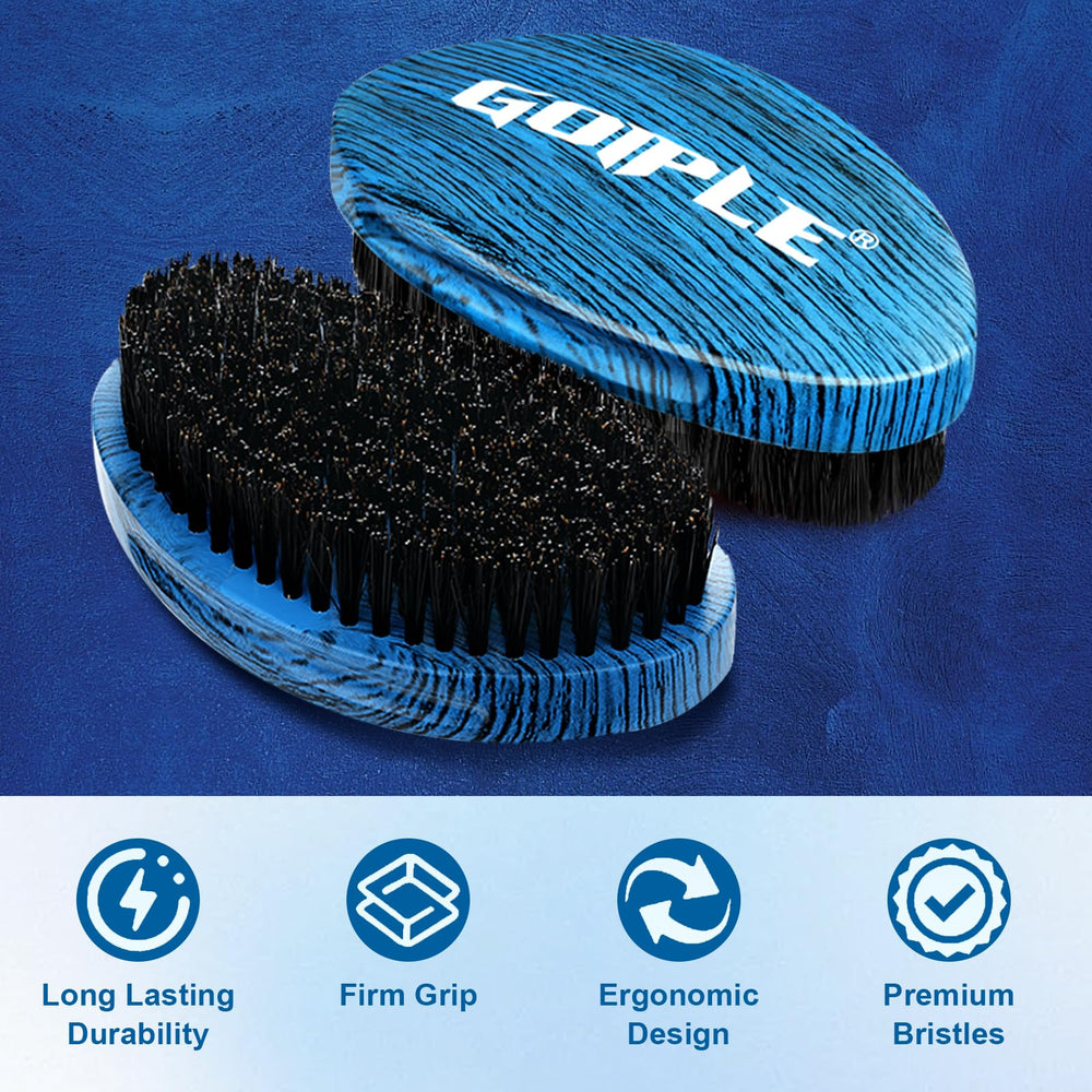 Goiple natural boar bristle closeup emphasizing even distribution and improved shine