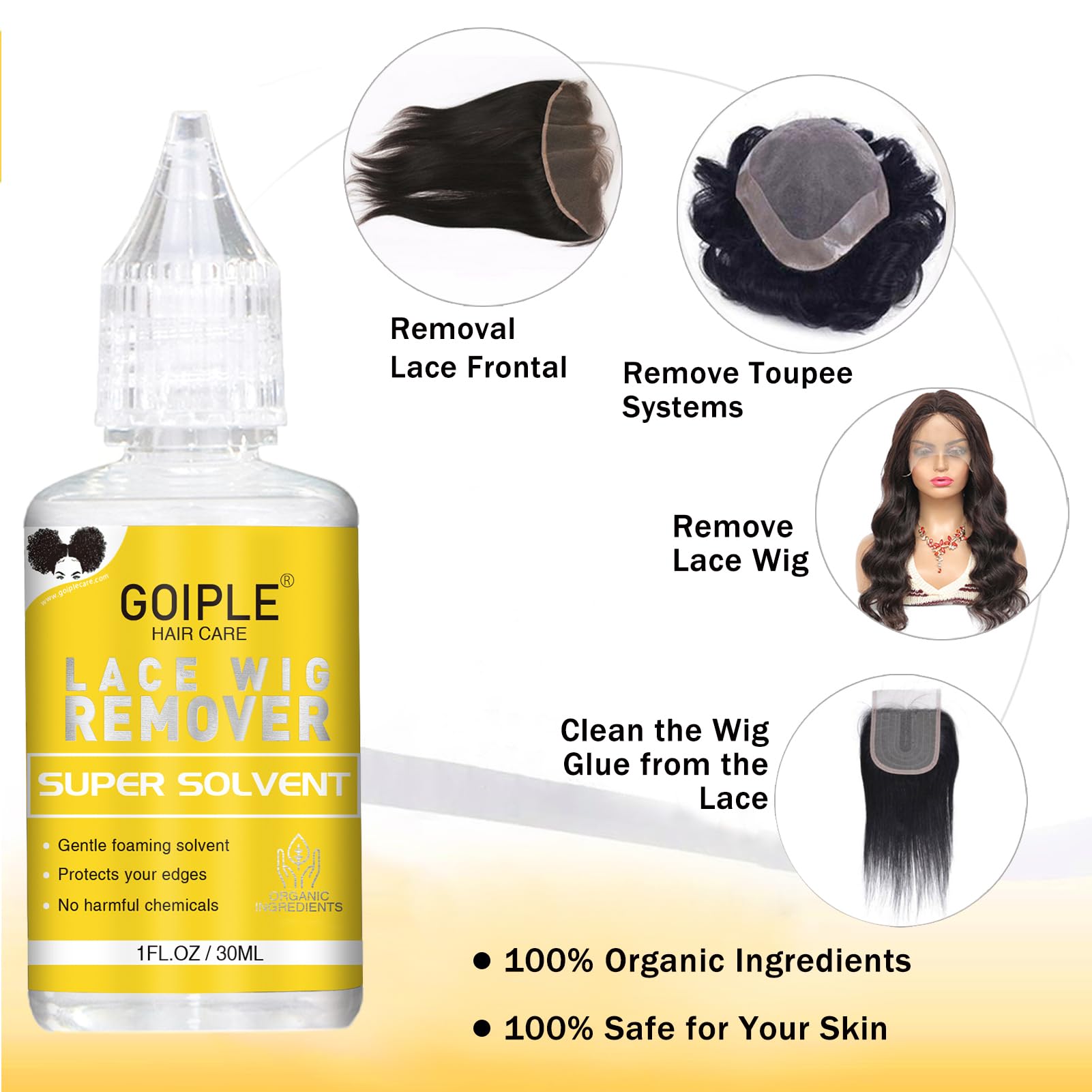 Goiple dual-ended edge brush with black edge scarf for precise laying and set benefit
