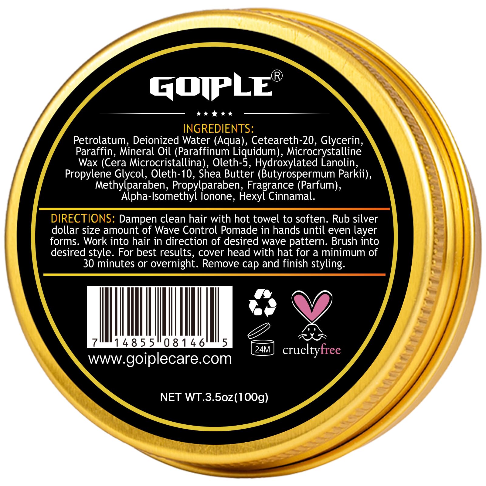 Goiple flatlay complete waves kit showcasing shampoo bar, pomade, durag, holder