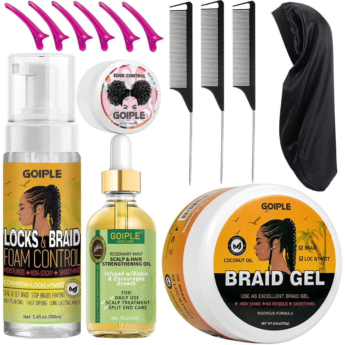 Goiple kit front packaging showing complete braid system and benefits