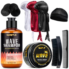 Goiple front packaging kit showing all included wave care items and benefits