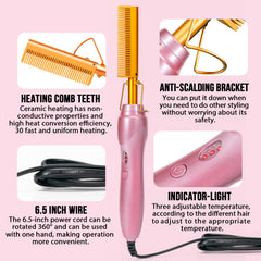 Goiple ceramic teeth close-up demonstrating even heat distribution and gentle glide