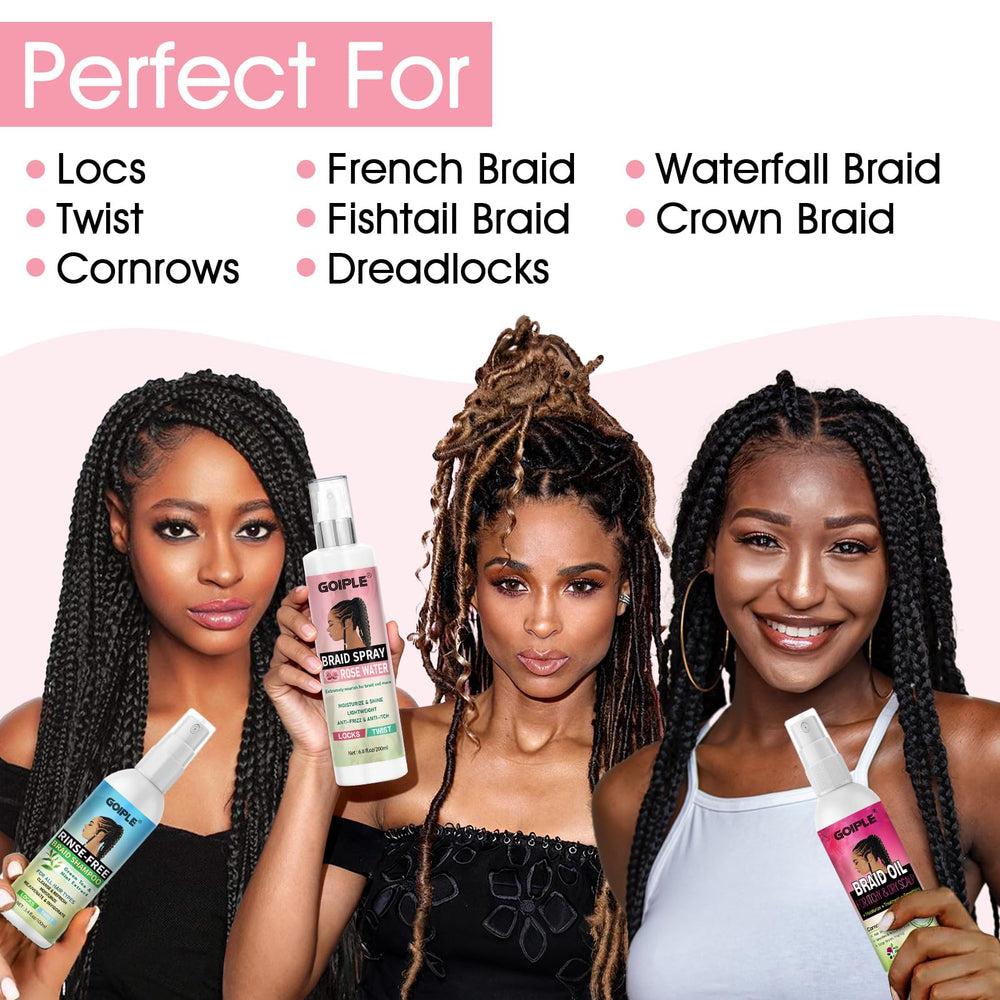 Goiple product label showing rose and mint ingredients for calming and clarifying benefits