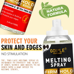 Goiple clear lace glue and remover displayed for safe glue removal