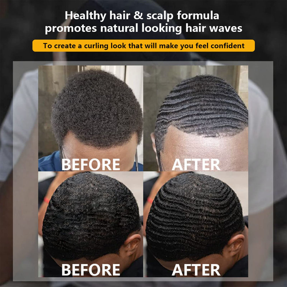 Goiple lifestyle image of a man wearing durag showing held waves and neat finish