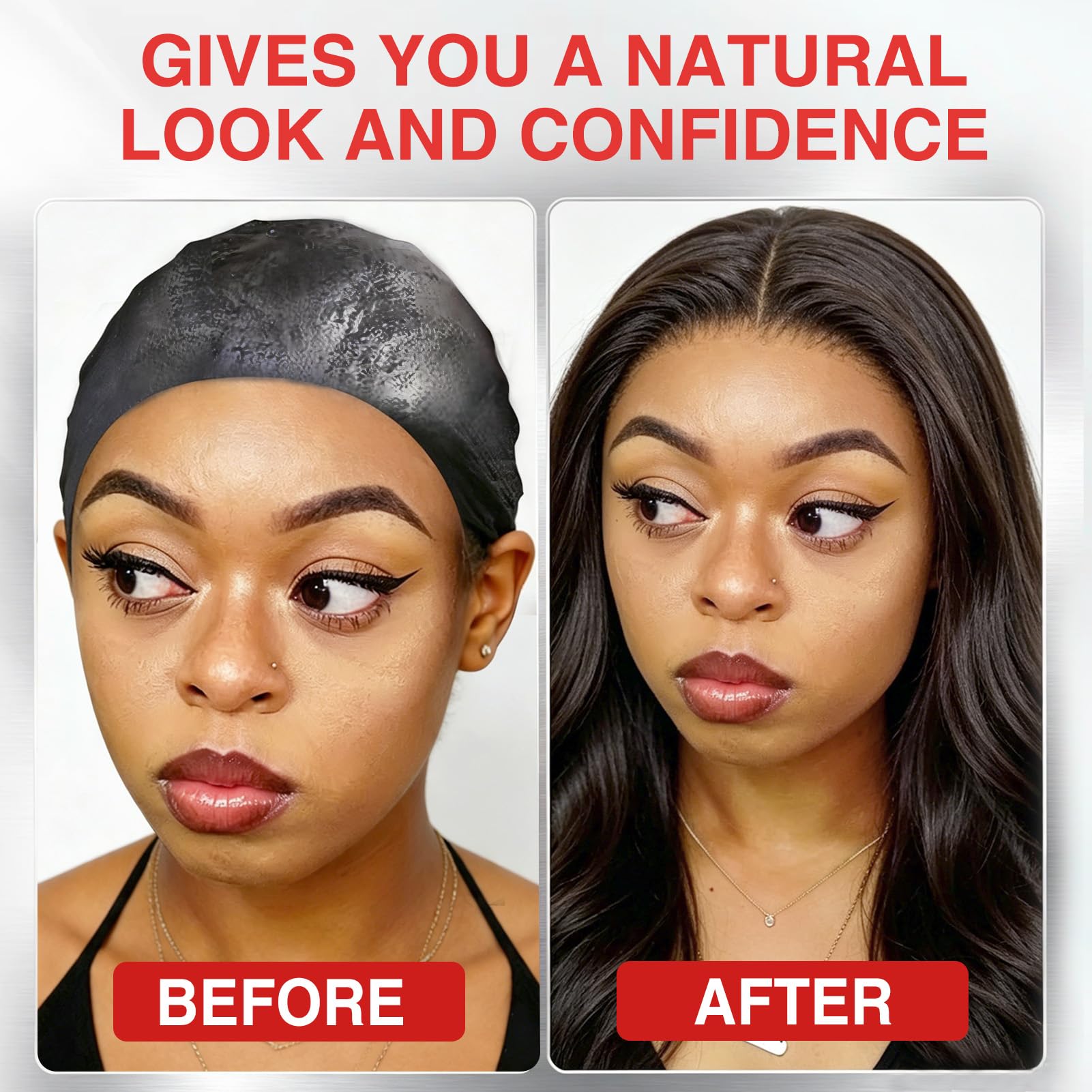 Goiple model wearing weave showing natural look and secure bond