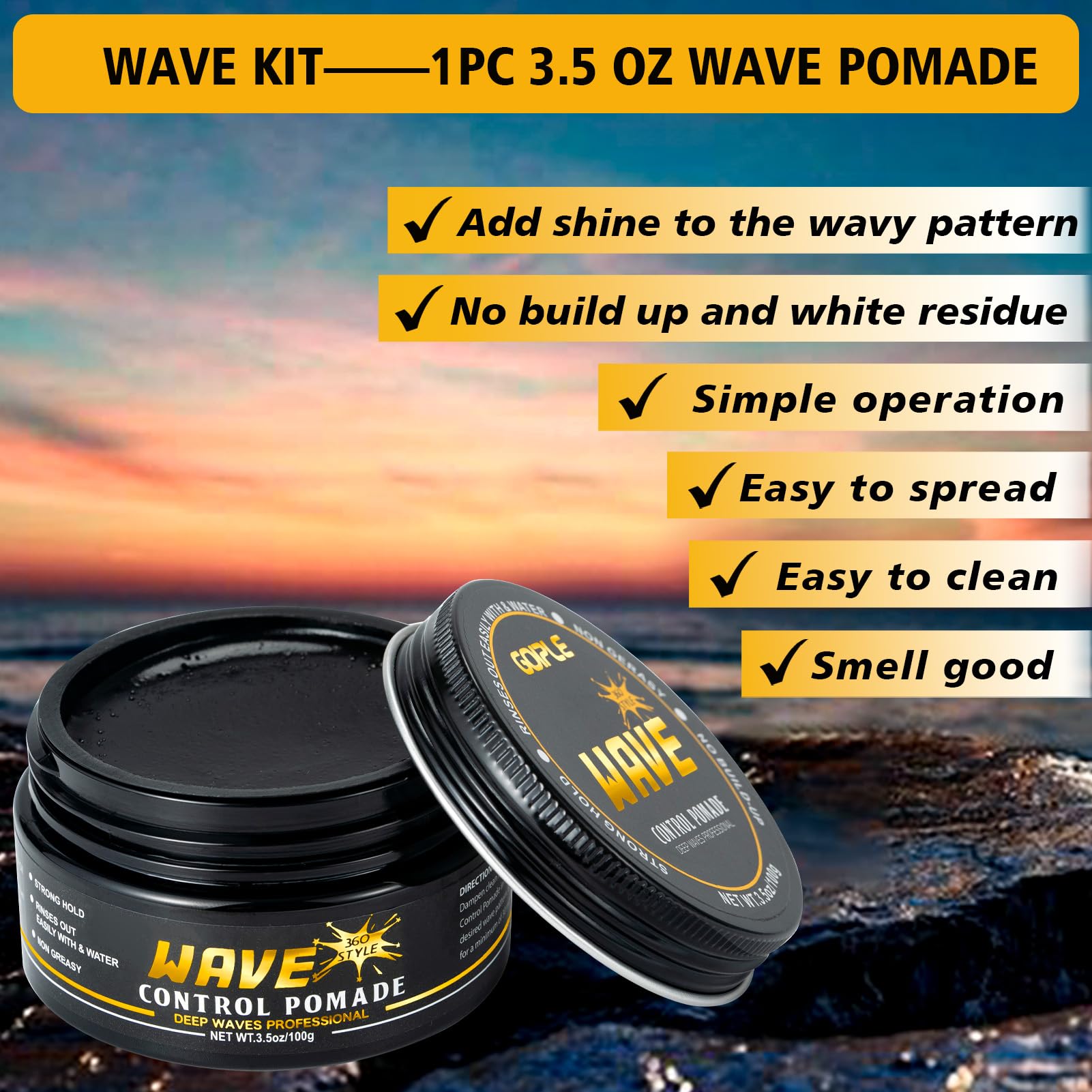 Goiple pocket palm combs set for gentle detangling and reduced breakage