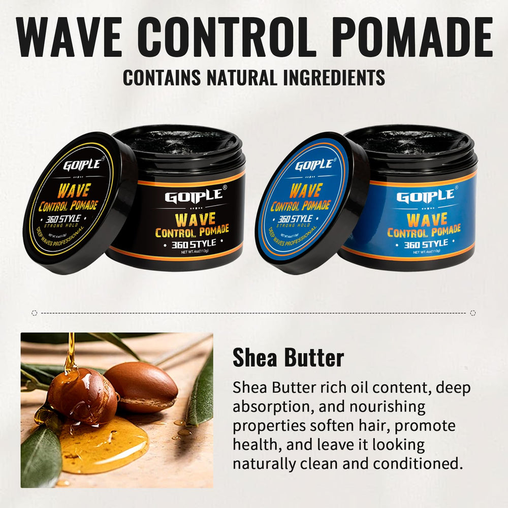 Goiple pomade on fingers being applied, shows easy brushable hold