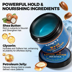 Goiple pomade jar open showing creamy texture for firm, non-sticky hold