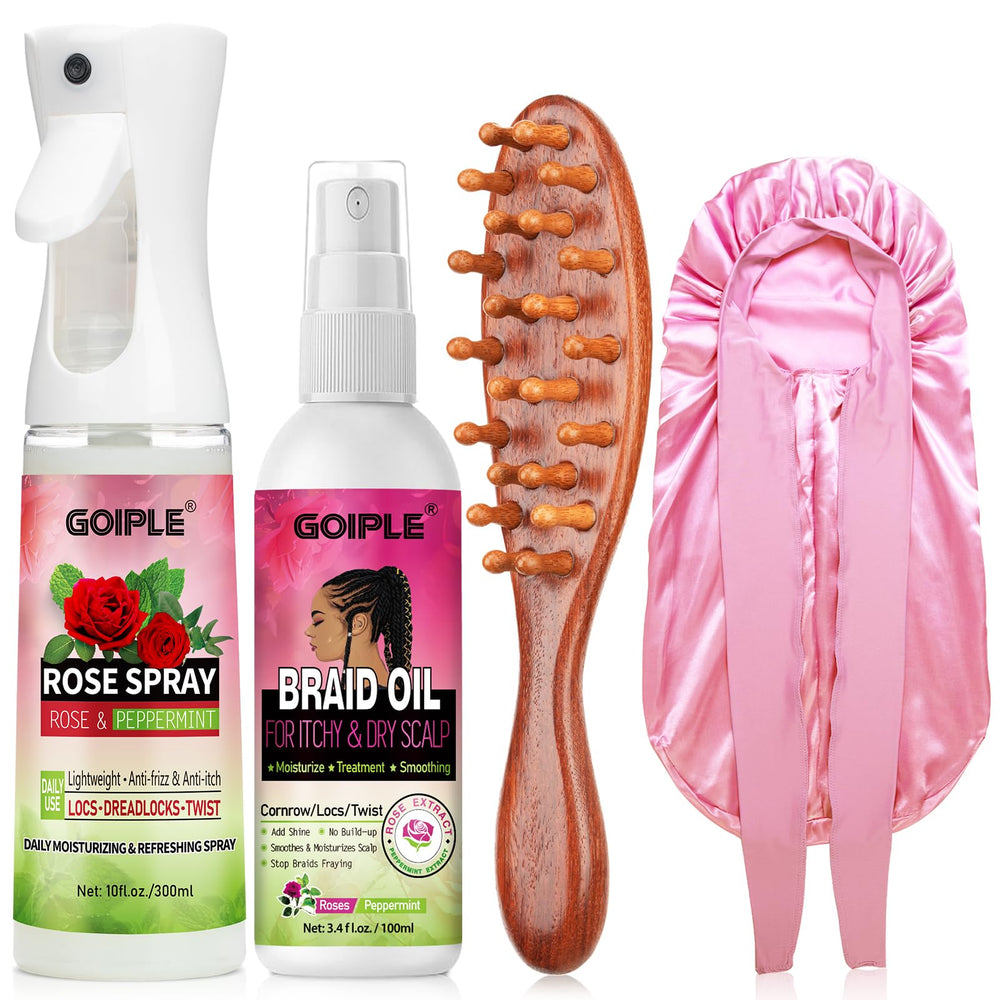 Goiple rose water spray bottle front view showing hydration benefit