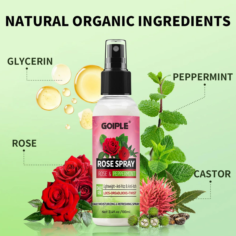 Goiple rosemary oil bottle label close-up highlighting nourishing blend