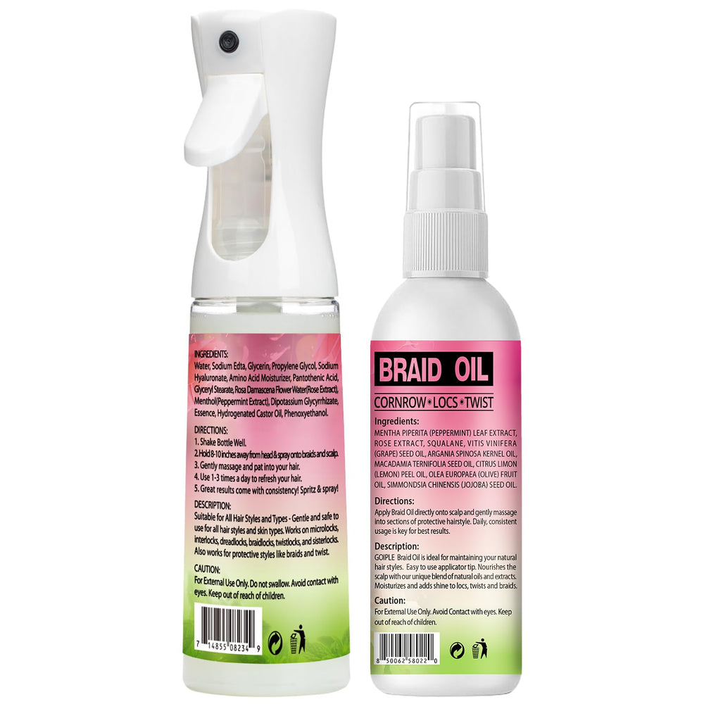 Goiple hand holding spray to show size and easy daily use