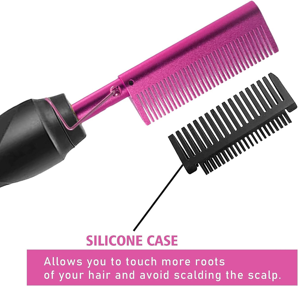 Goiple styling accessory layout with serums, brushes, clips for complete installs