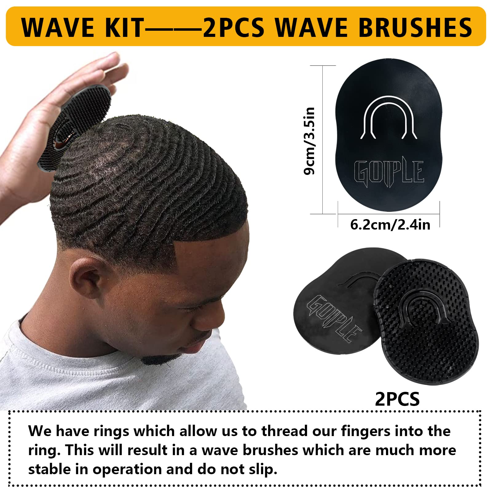 Goiple wave cap stretched on a head form showing snug fit and pattern protection