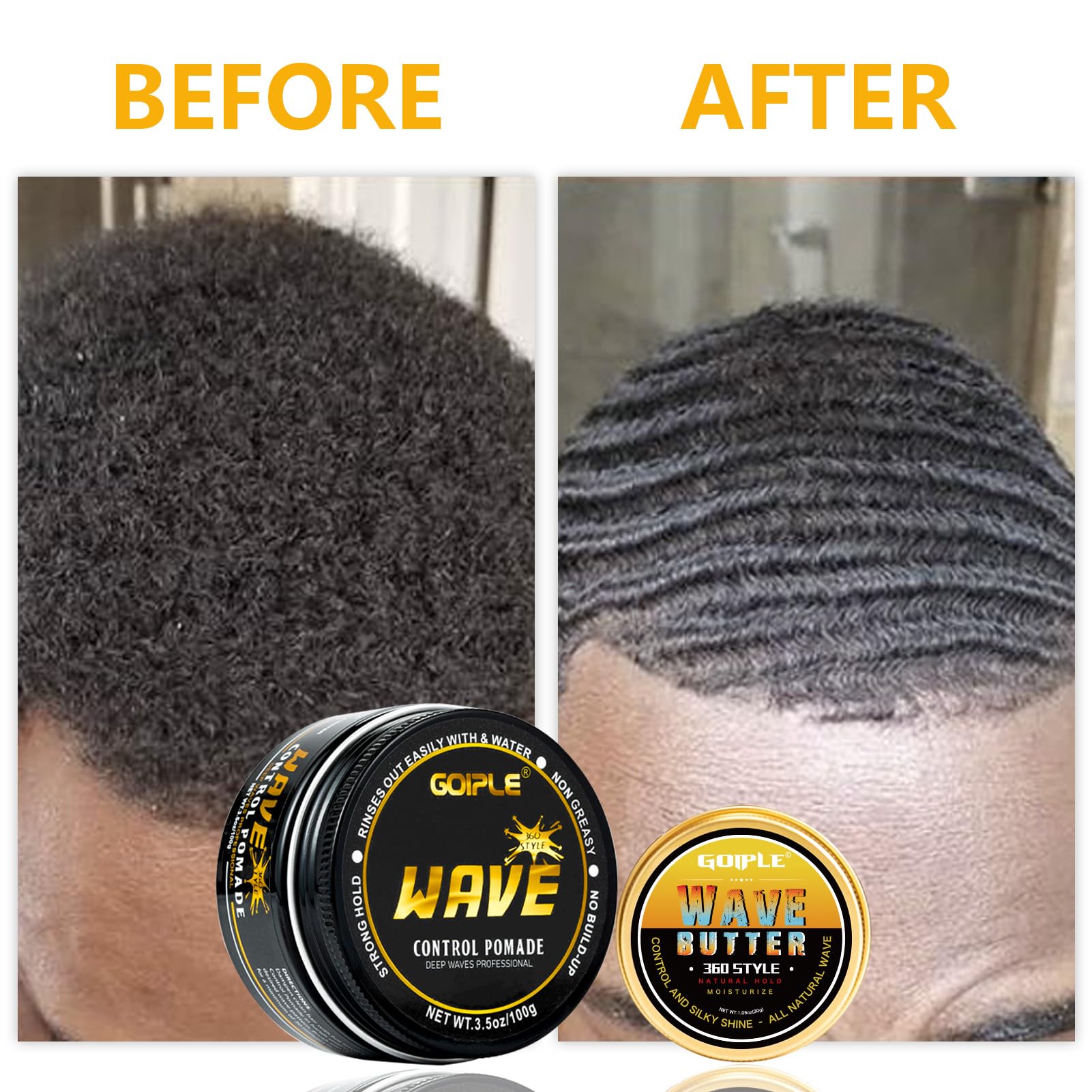 Goiple result showing defined layered waves and controlled shine