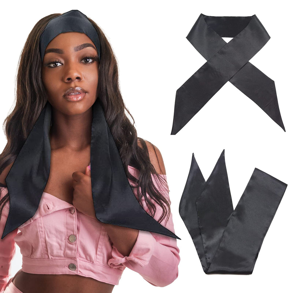 Goiple wig caps and pink elastic bands arranged to prep and secure fit