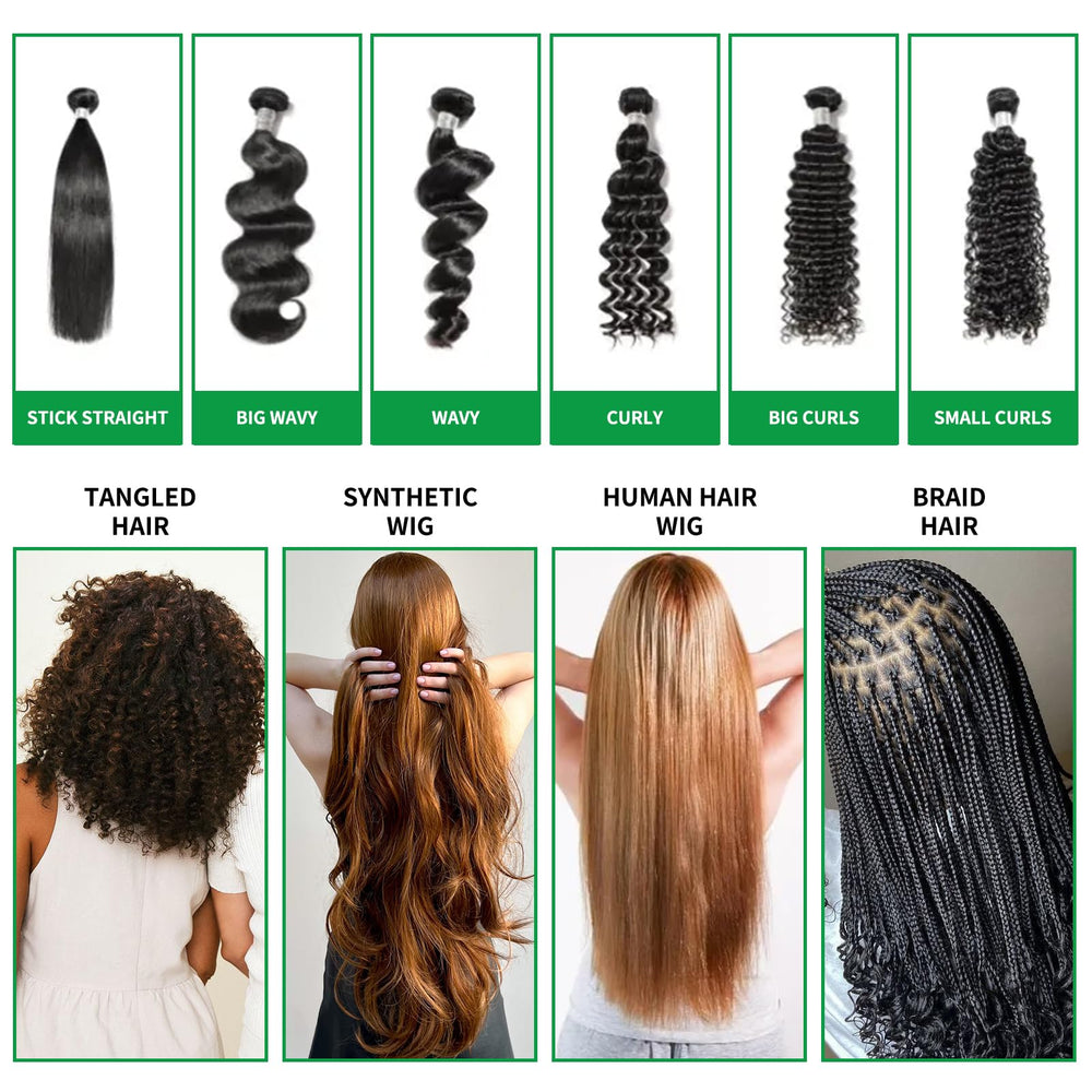 Goiple wig on stand after wash, demonstrating restored shine and softness