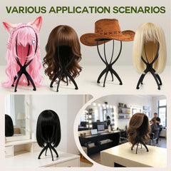 Goiple folded wig stand compact for travel and easy storage