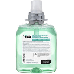 GOJO close-up of sanitary-sealed refill nozzle, emphasizes fast replacement