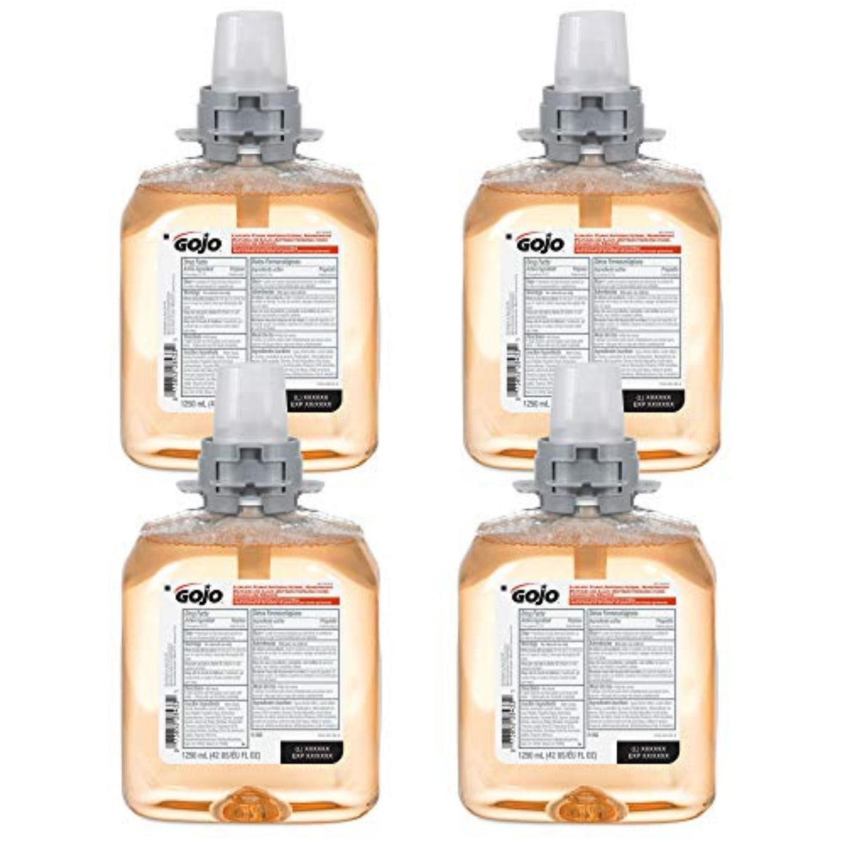 GOJO FMX front packaging showing 4-pack and fruit scent, promotes reliable bulk supply