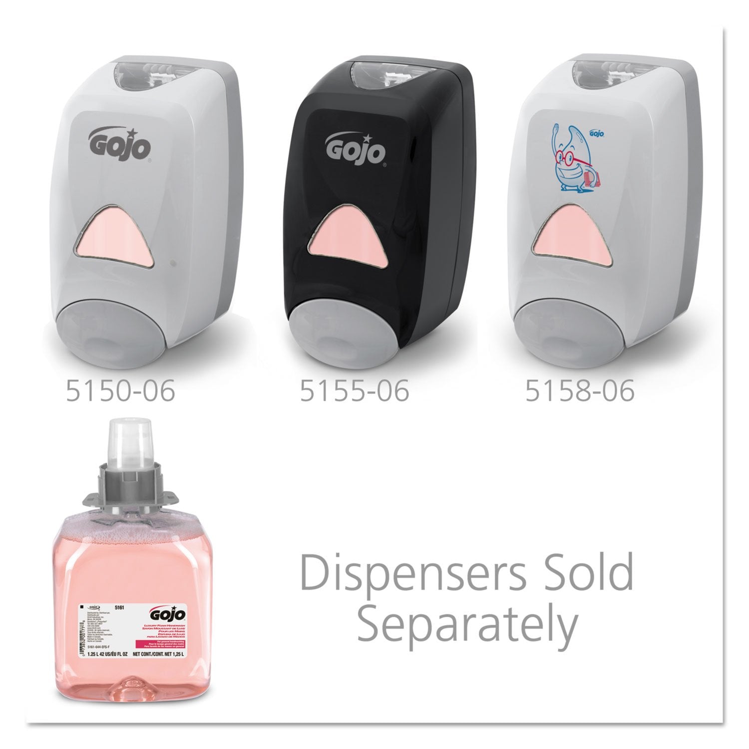 GOJO close-up of fresh dispensing valve highlighting hygienic sealed refill benefit