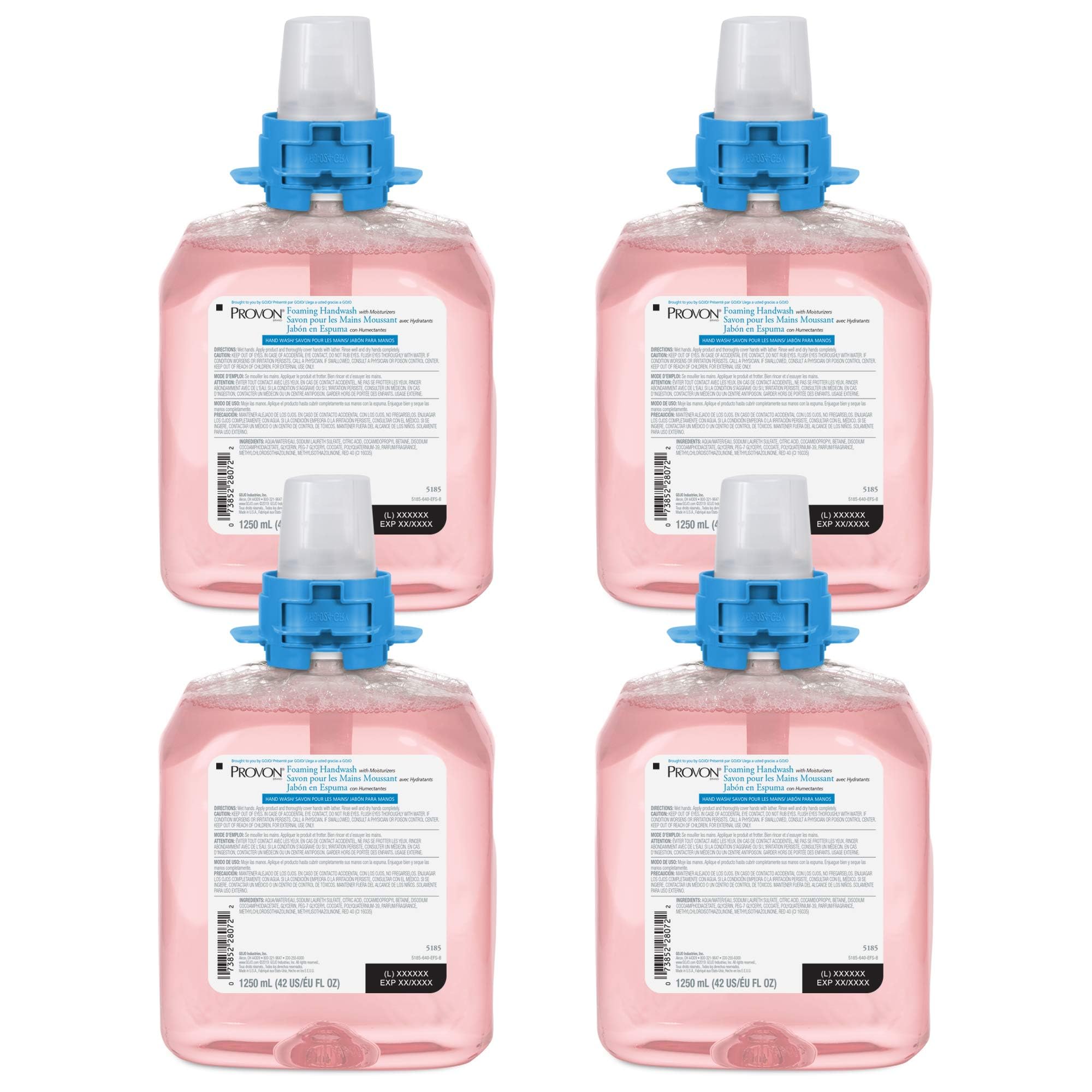 GOJO PROVON front view of cranberry refill showing label and volume benefit