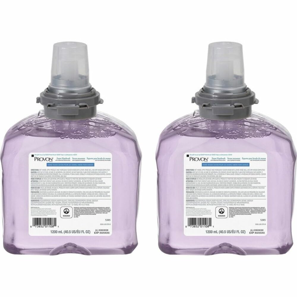 GOJO Provon front packaging showing two cranberry refills with sanitary sealed benefit