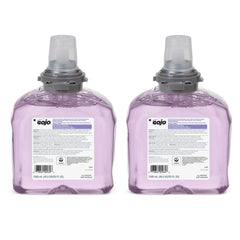 GOJO TFX front packaging showing two sealed cranberry refills and clear labeling for easy stocking