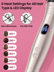GOLD TIME anti-scald bristles detail showing tangle-free styling benefit