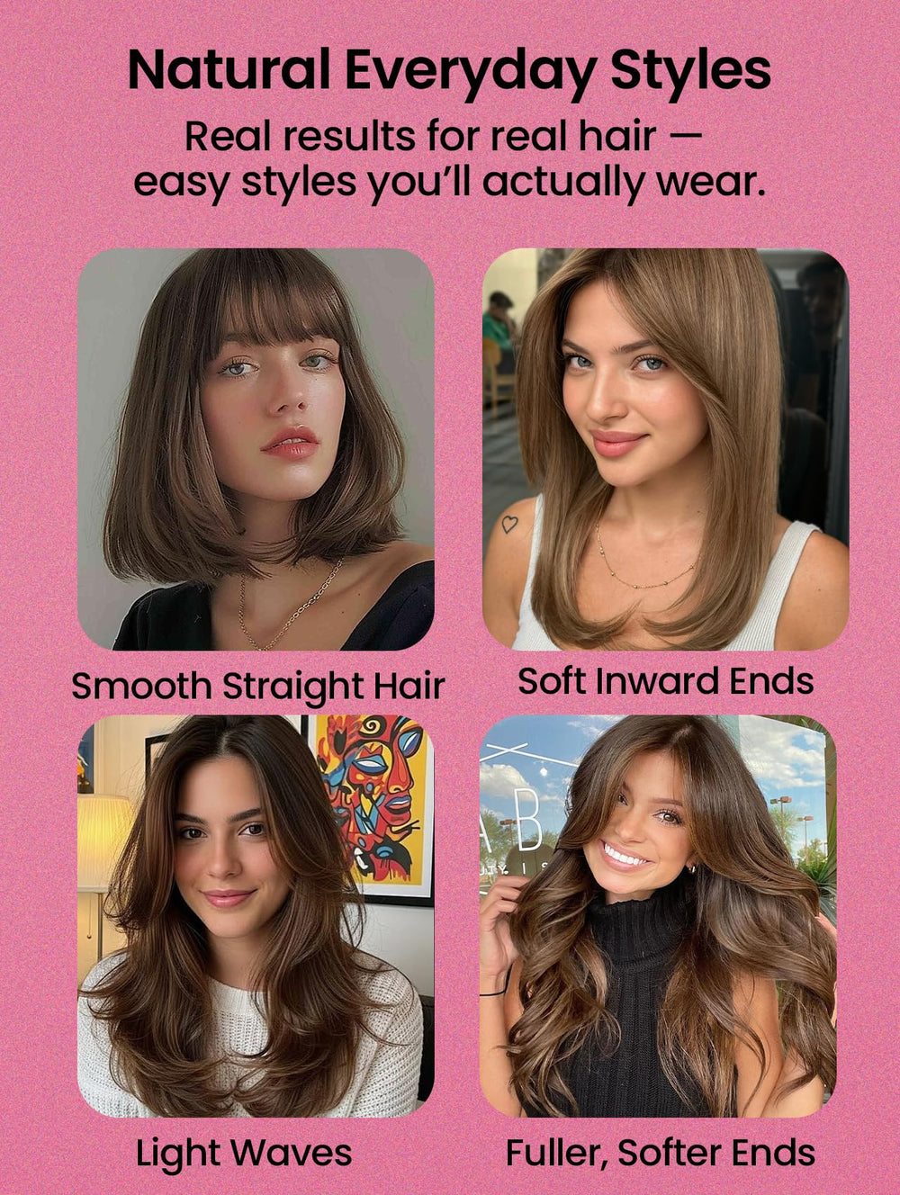 GOLD TIME styling brush smoothing hair for fast straightening benefit