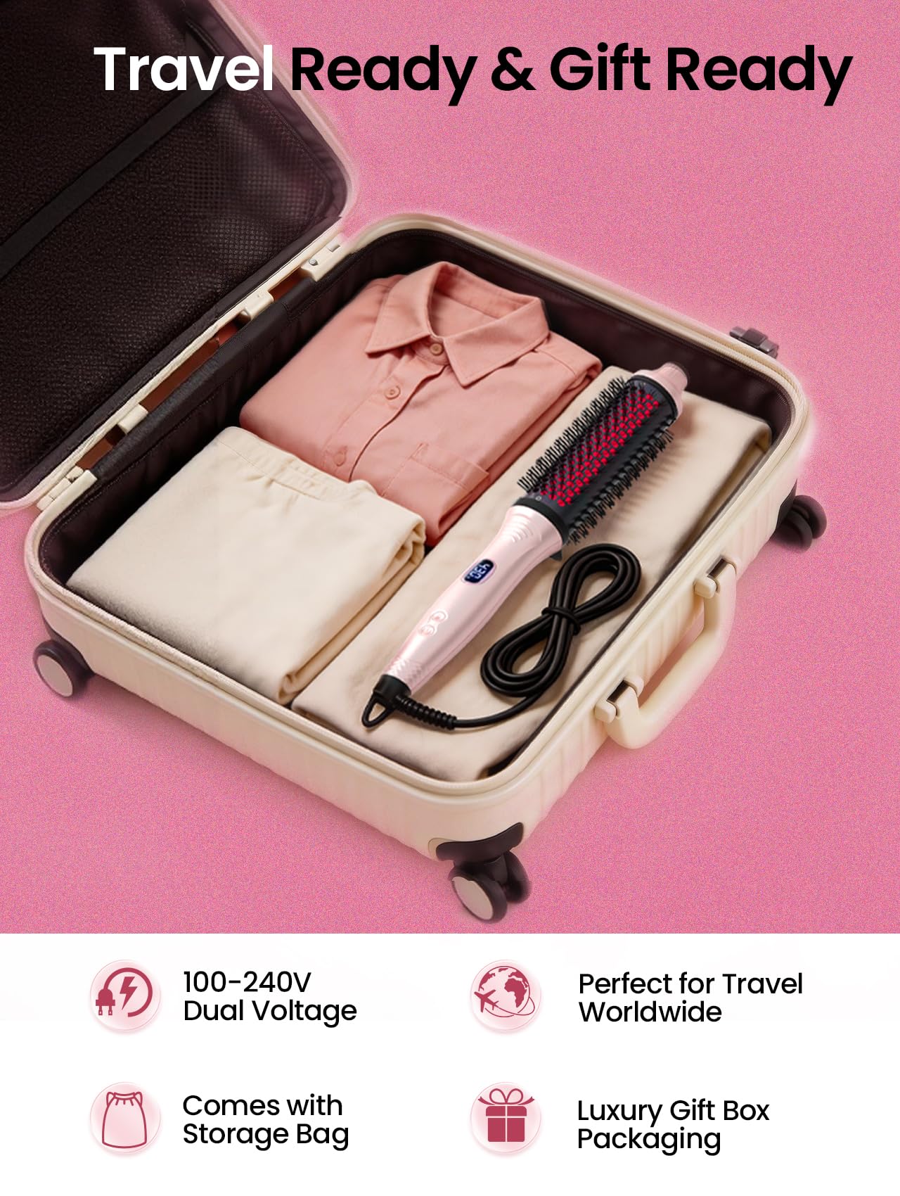GOLD TIME size comparison beside common items for travel convenience benefit