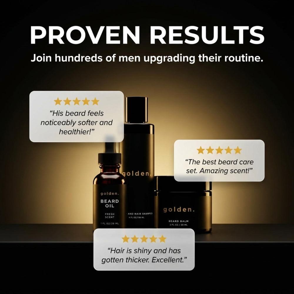 Golden Grooming Company oil finishing beard for lightweight shine and reduced frizz