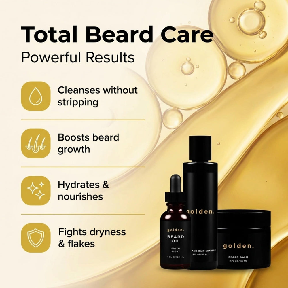 Golden Grooming Company shampoo close-up highlighting creamy lather for deep cleansing