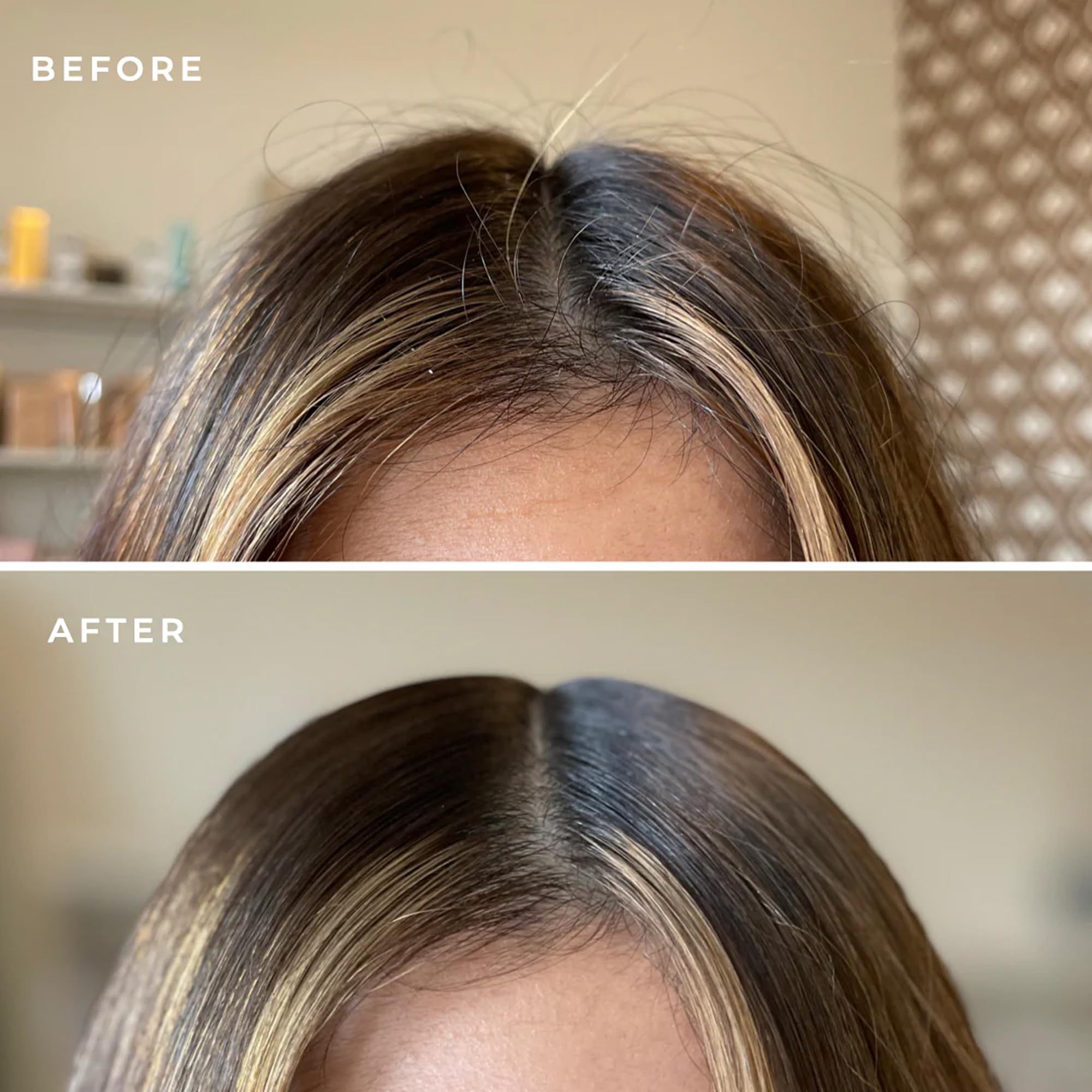 Goldie Locks before and after edges comparison for sleek results