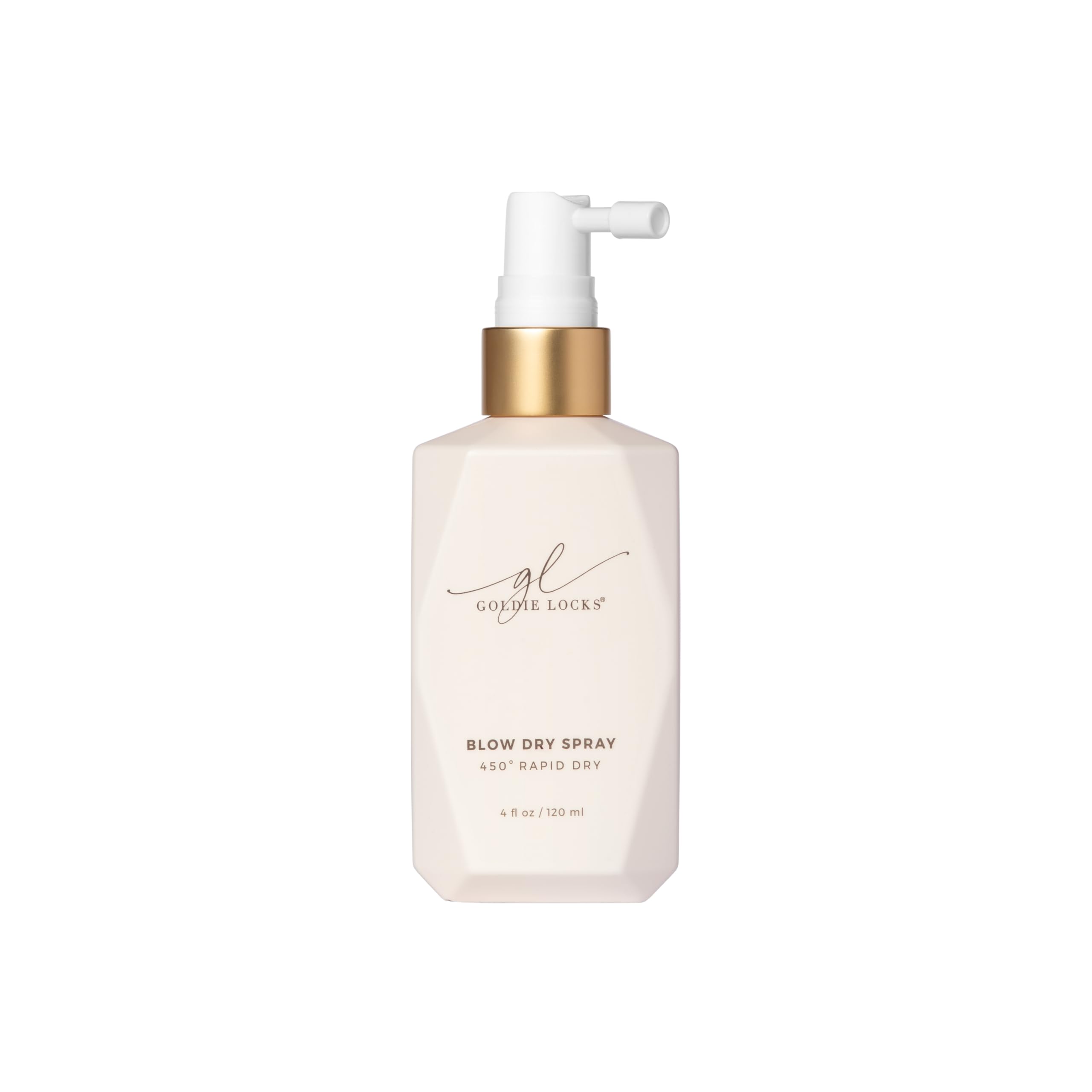 Goldie Locks front bottle shot showing label and benefit of heat protection