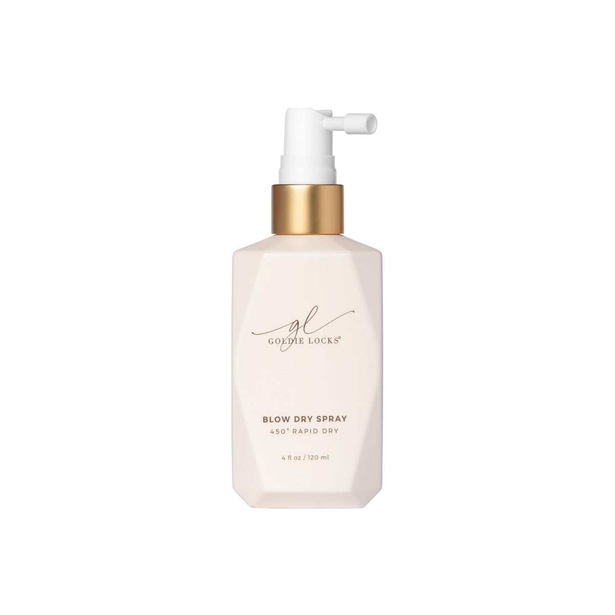 Goldie Locks front bottle shot showing label and benefit of heat protection