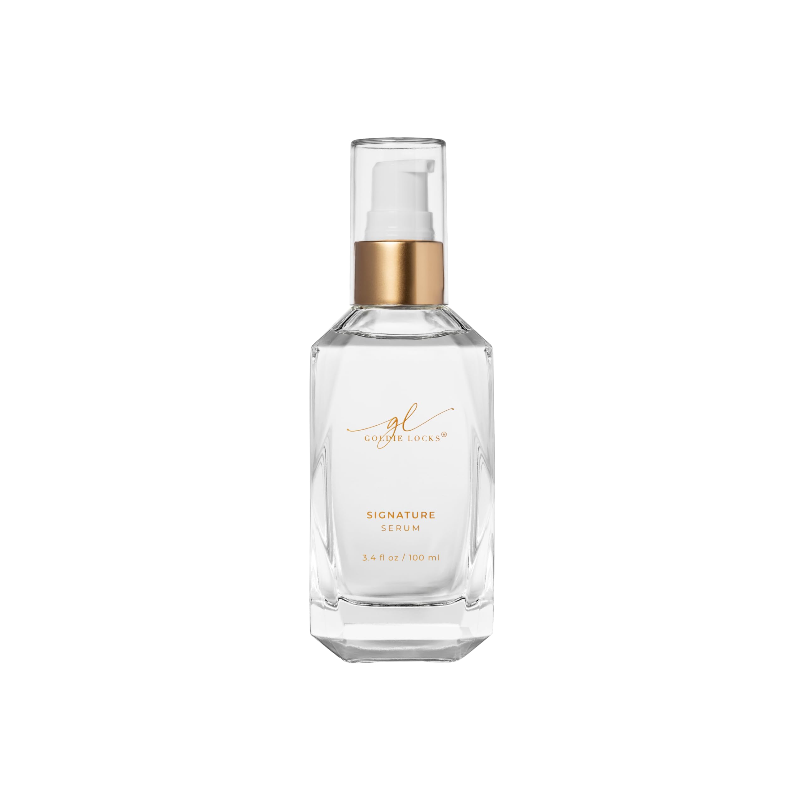 Goldie Locks serum front packaging shows bottle and label for easy identification