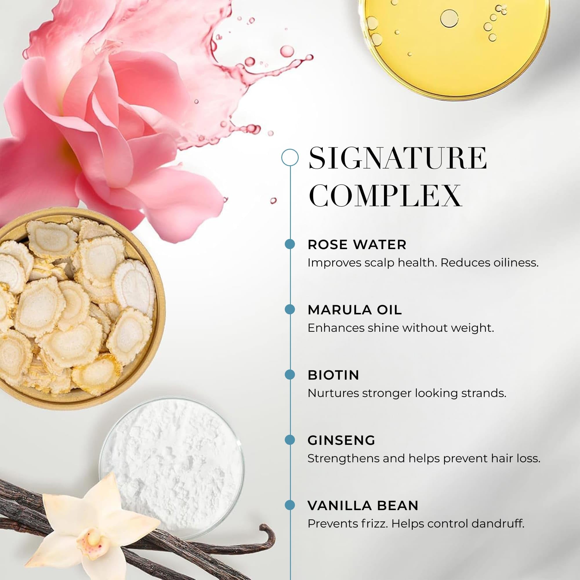Goldie Locks white truffle ingredient shot conveying luxury shine boost