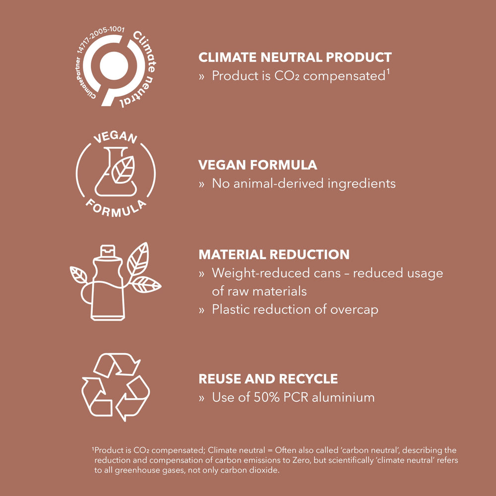Goldwell label and information panel showing color-safe and vegan benefit