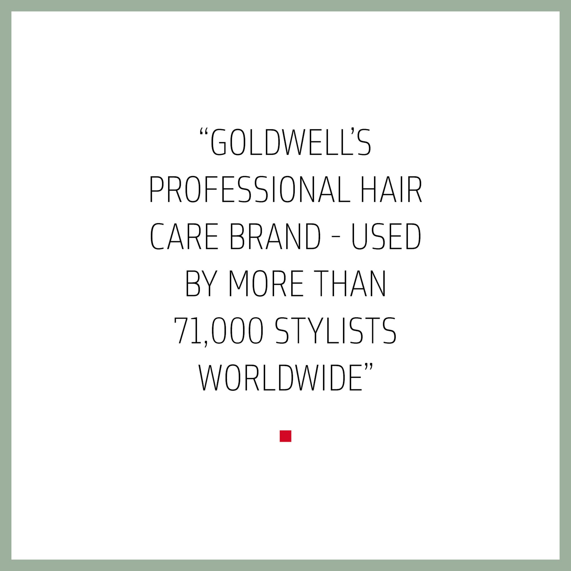 Goldwell product dispensed in hand demonstrating easy application