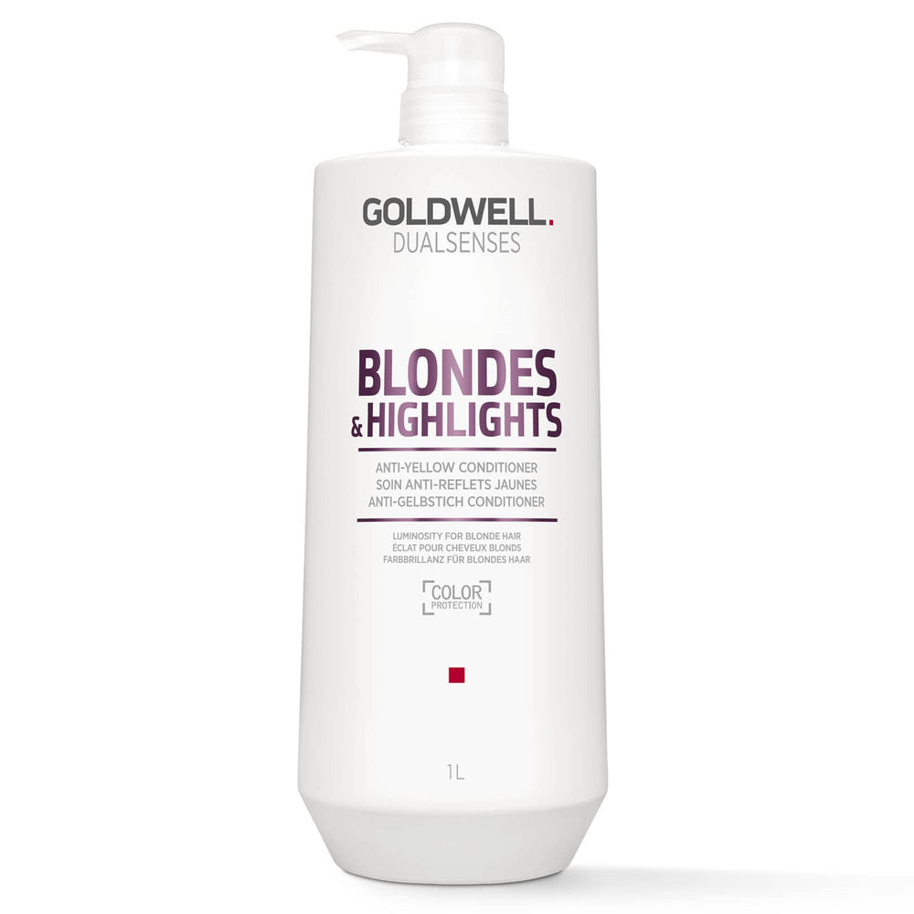 Goldwell bottle front packaging showing product clarity and professional finish benefit