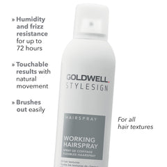 Goldwell fine mist spray texture for even, lightweight coverage