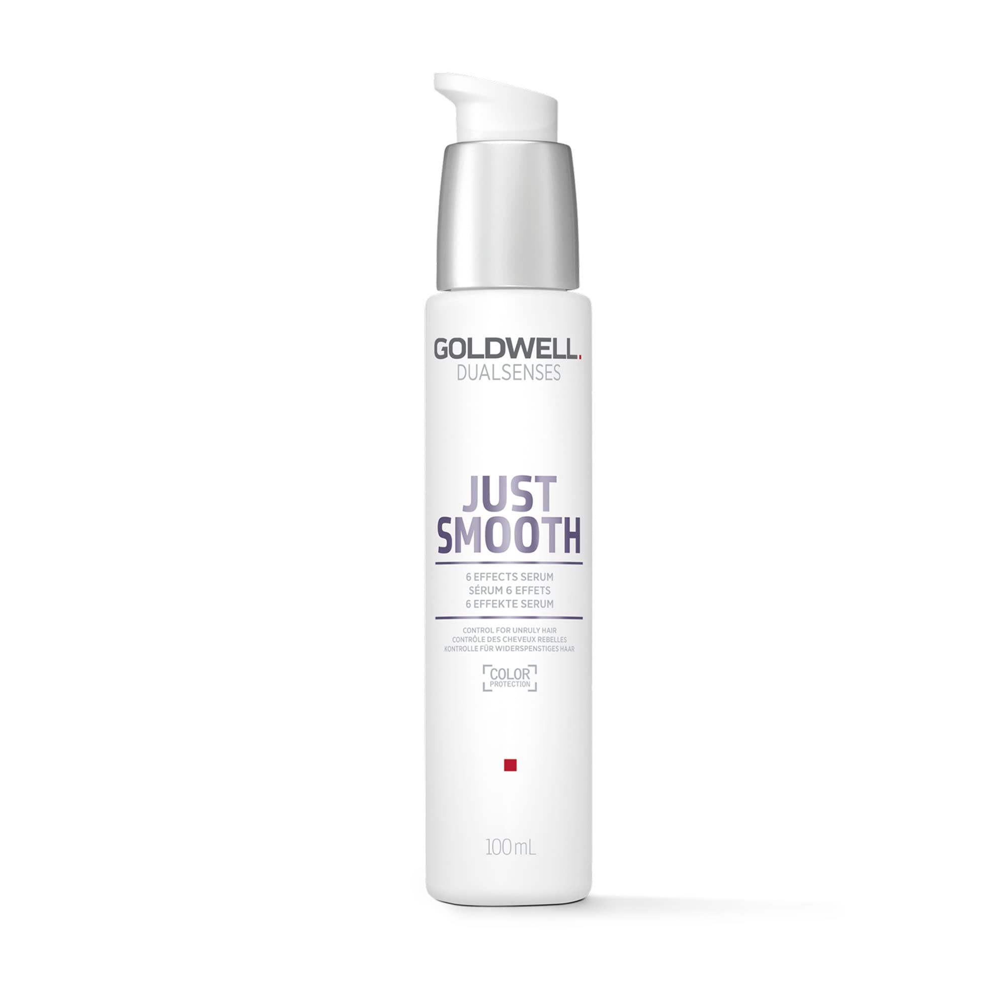 Goldwell front bottle showing serum packaging and immediate smoothing benefit