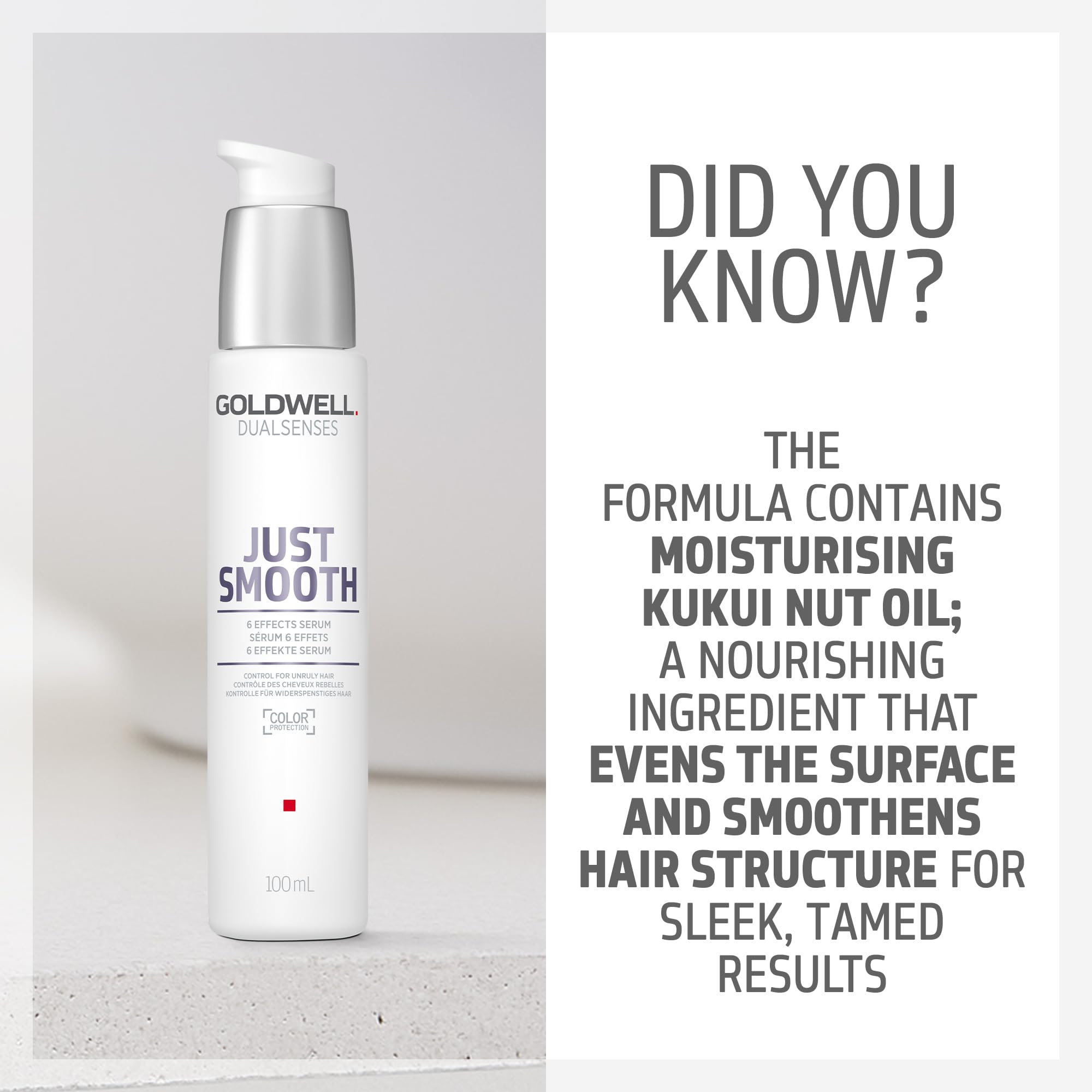 Goldwell poured in hand demonstrating easy distribution and quick absorption